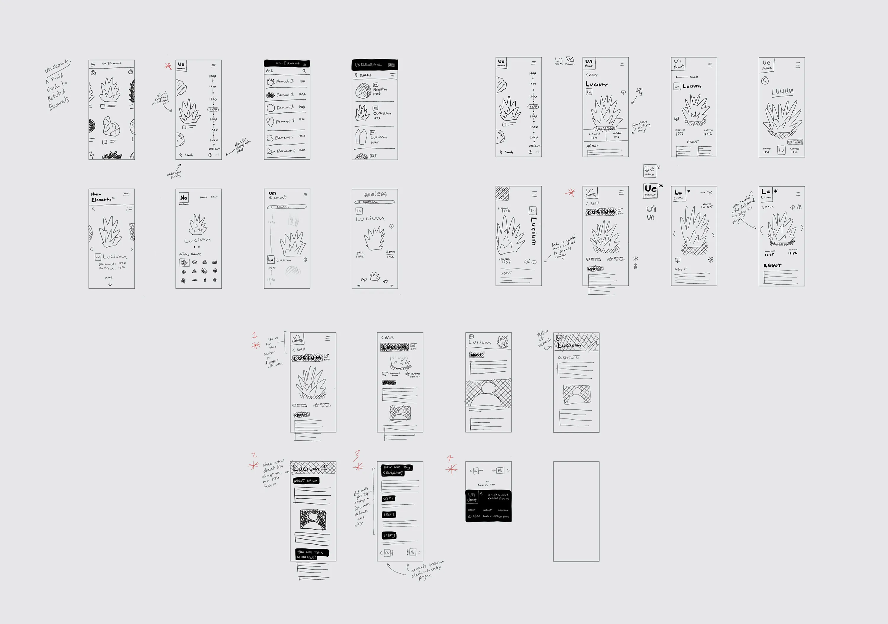 Unelement sketches